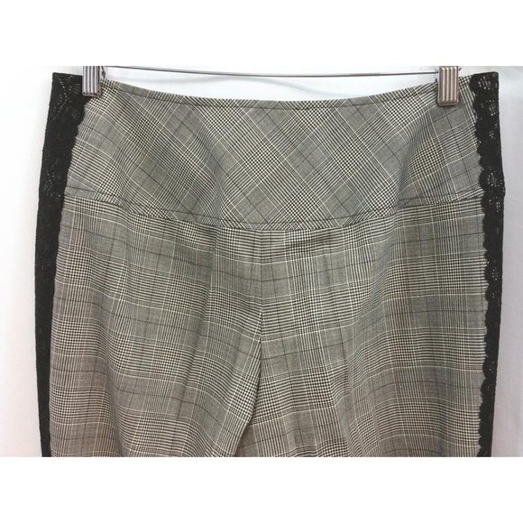 CARA LOTTI BLACK LACE TRIM DRESS PANTS - Picture 2 of 7